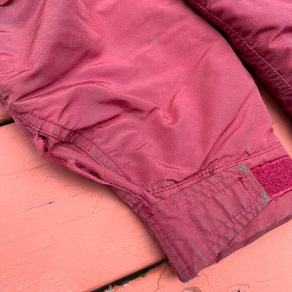 Vintage 80s LL Bean Outerwear Red Winter Baxter State Parka Jacket Puffer Coat - Picture 10 of 12